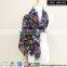 100% Polyester Butterfly Printed Scarf With Fringes For SS 16