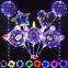 Transparent Glow in the Dark Luftballon Bobo Balloons clear Pvc Led Ballon Wide Mouth with Stick and Handle Globos Balloons