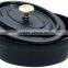 black serving dish and platters / cocotte cast iron dish , manufacture of serving dish