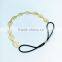 Fancy Lovely Young Women`s Gold Plated Leaves Shaped Elastic Fashion Headband