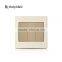 New Type Golden aluminum 1 Gang 2 Way Wall Light Switch