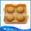 User-friend popular 4 holes silicone ice ball mould ,ice ball tray