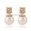 Modern Design Women Crystal Jewelry Bali Pearl Daily Wear Gold Stud Earrings