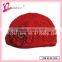 April new products baby hat soft material crochet bucket hat with flower decoration