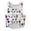 Hot Sale Digital Printed Vest Fashion Women O-Neck Emoji Tank Top