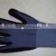 nylon spandex knitted liner with micro foam nitrile coated glove