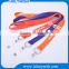 Design your own logo polyester plain sublimation lanyard with o-ring