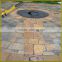 Outdoor grey and red stone granite paving flooring tiles medallion