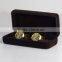 Men fashion accessories custom color velvet cufflink gift box
