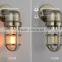 VINTAGE INDUSTRIAL LIGHT ALUMINIUM PENDANT WITH CAGE GLASS SHADE EDISON E27 Wall Lamp W144(99)