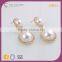 E78086I01 STYLE PLUS shiny gold plate latest pearl design double pearls design earring white pearl big size earrings