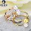 2016 Fine Japanese Akoya Pearls 18K Gold Rose Gold Double Pearl Rings for Girls