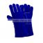 Best quality the most durable navy blue leather welding gloves