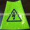 Danger high voltage cables above cone sleeves