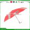 2016 high quality 21"*8K light frame aluminium 3 folding black promotion umbrella