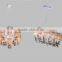 Modern Cheap Rectangle Crystal Beige Chandelier for High Ceiling