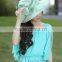 Vintage Women Dress Church Wedding Kentucky Derby Wide Brim Green Racing Hat