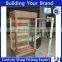 wooden led gondola optical shop counter design