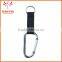 Wholesale 6mm Cheap Metal Carabiner Keychain With Strap And Split Ring Suplier