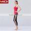 Fitess yoga clothing womens capri pants with square holes on legs in plain color