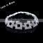 Rhodium plated fashion diamond bracelet square crystal bracelet