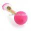 Newest private label face cleaner makeup red double-ended cosmetic brush set wholesale