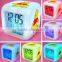 hot sale 7 led color changing digtial alarm clock with temperature display