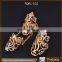 2016 Latest design fashion gold plated rhinestone fringe two finger ring