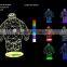 3D Optical Night Light White man 7 RGB Light Colors 10 LEDs AA Battery or DC 5V Mixed Lot