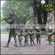 Custom made European figure bronze sculpture garden square landscape sculpture