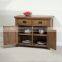 Solid Wood 2 Door 2 Drawer Sideboard