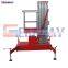 Chinese manufacturer single man verical mast manual platform lift for sale