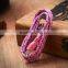 Good quality cheap 1M/ 2M /3M Flat Nylon Braided Micro USB charging data Cable For smartphone
