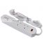 1.8meter White UK 3-Outlet USB Extension Socket with 3USB Charging Ports