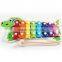 animal fruit design wooden toy percussion instrument