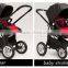 free adjustable handle bar baby stroller big wheel with big basket