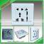 DOUBLE USB SOCKET 10A 250V 5 PIN MULTI FUNCTION SOCKET WITH 2 USB WITH NEON