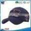 High Quality Black Short Brim 6-Panel Worn-Out Baseball Cap