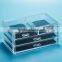 Multilayer Drawer Transparent Acrylic Makeup Bag Cosmetic Organizer Storage Box