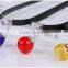 Wholesale Leather Choker Necklace Lampwork Murano Essential Oil Bottle Pendants For Women