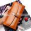 fancy genuine leather long style woman clutch wallet oem wallet