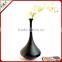 Wholesale Classic Black Swan Hand Carved Glass Vase High-grade Fashion Decoration Home Furnishing