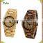 Personalized Luxury Waterproof Maple Wood Face Watch with Date