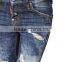 Italian design distressed washed women denim jeans pants (LOTX302)