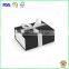 Custom logo rigid cardboard box with drawer/fantastic rigid box with ribbon