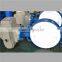 lined butterfly valve with electric actuator