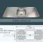 export Iraq hot style JZ-825 100x50 stainless steel sink