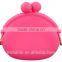 Eco-friendly Soft Silicone Squeeze Coin Purse with Printing LOGO