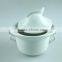 Irregular Sugar &creamer Pots,white Porcelain Canister,small Casserole