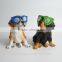 Resin Funny Dog Outdoor Garden Decoration Solar Lights